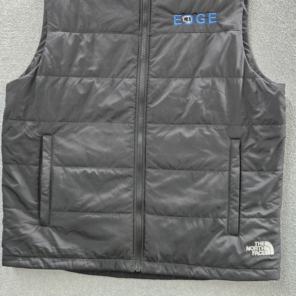 The North Face Men Jacket‎ L Black Embroidered Vest Everyday Insulated